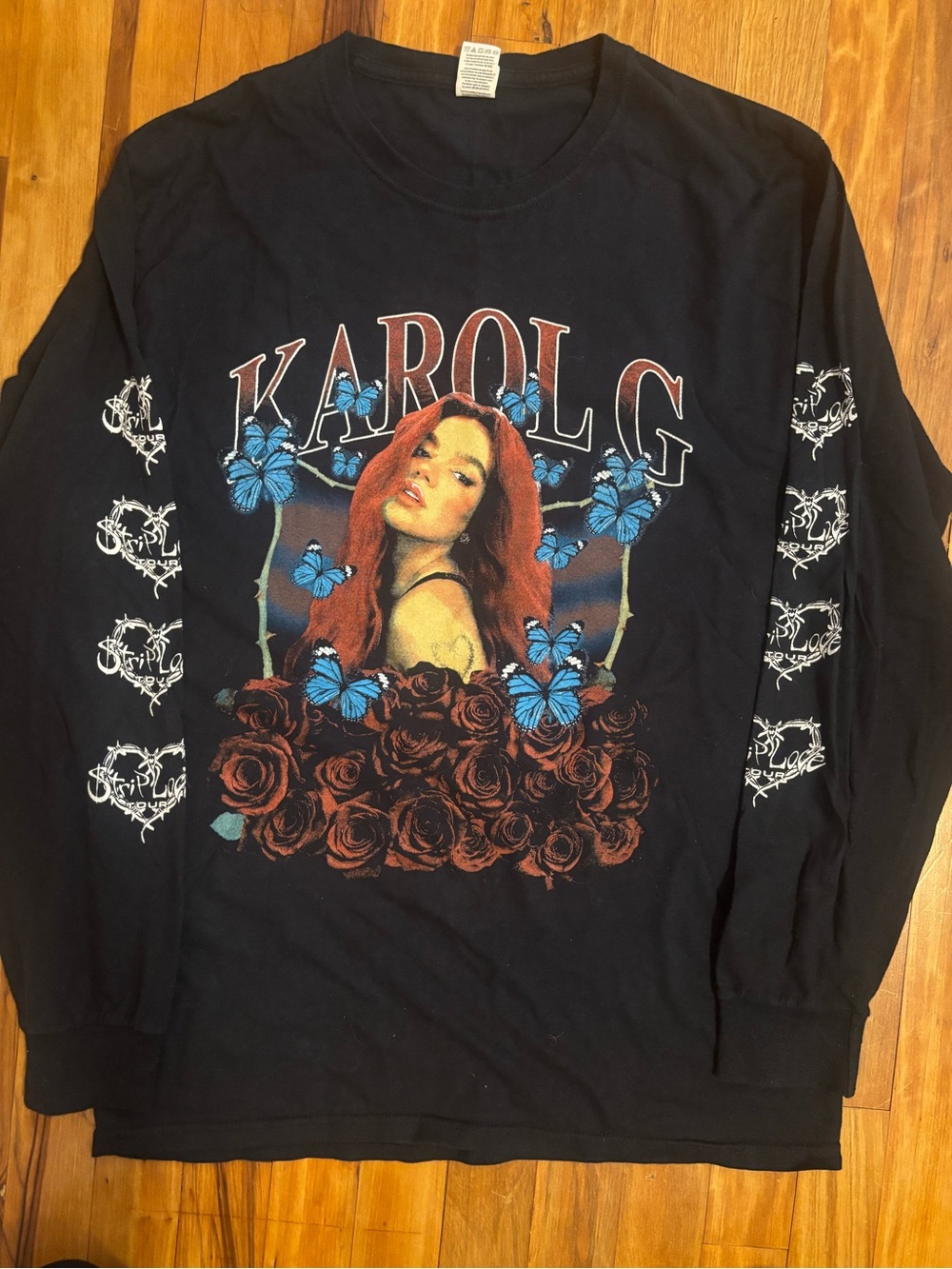Black Graphic Long Sleeve Tee